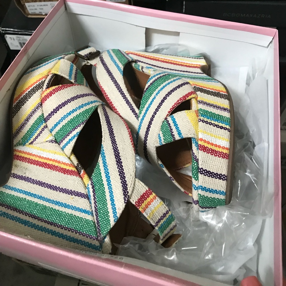 Multicolor Wedge Sandals size 7.5